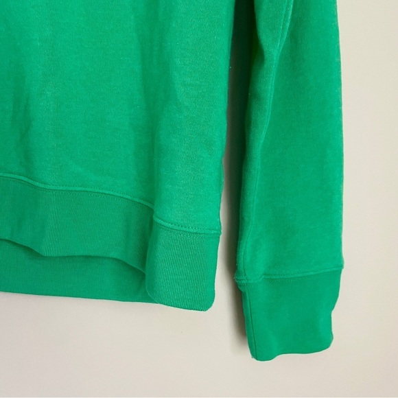 J. Crew Green Button-Detail Sweatshirt - Picture 3 of 9